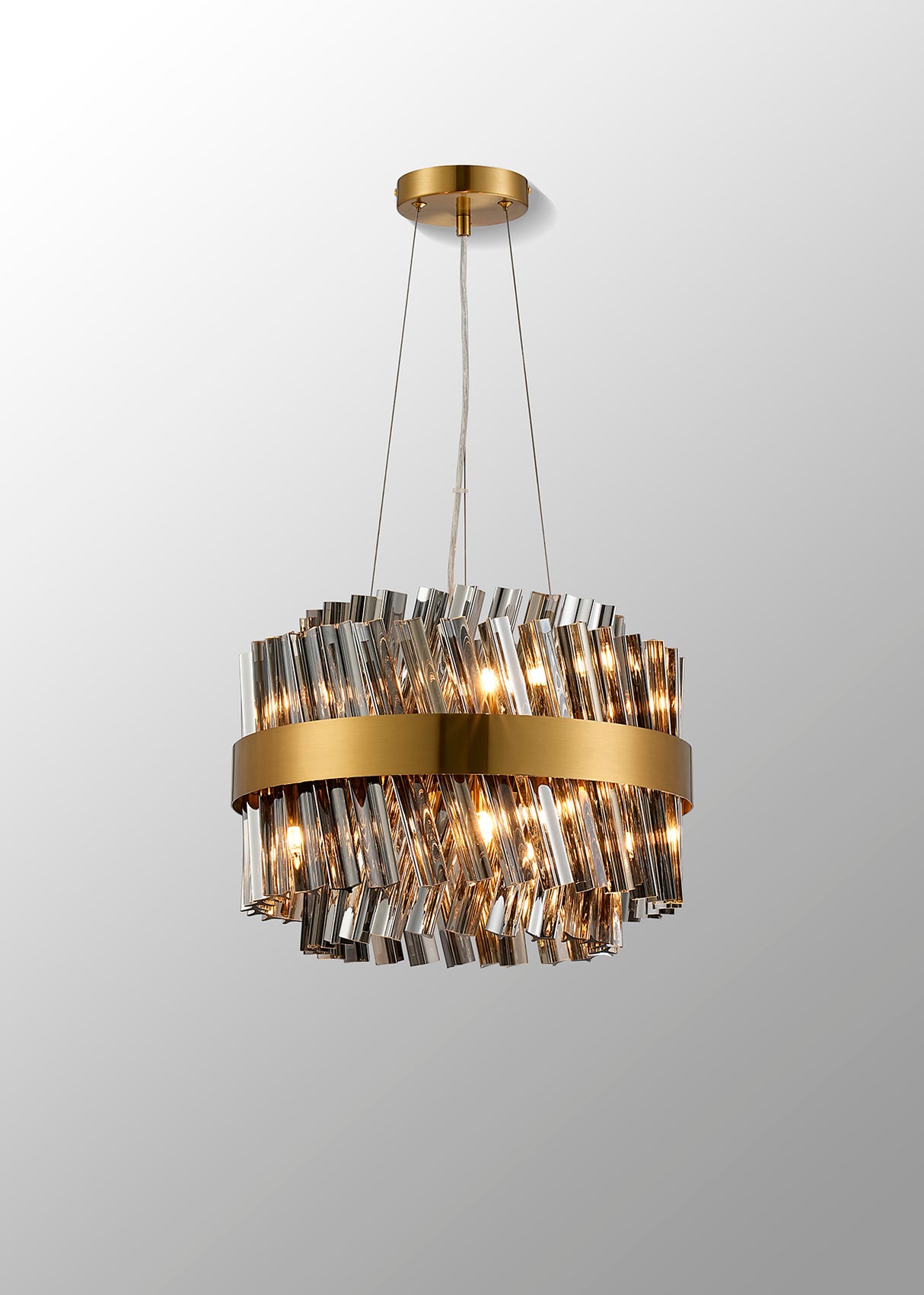 ORI8949BR_SM Orion 10 Light Ceiling Pendant Brass_Smoked