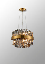 ORI8949BR_SM Orion 10 Light Ceiling Pendant Brass_Smoked