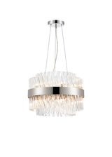 ORI8949PN_CL Orion 10 Light Ceiling Pendant Polished Nickel_Clear