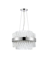 ORI8949PN_CL Orion 10 Light Ceiling Pendant Polished Nickel_Clear