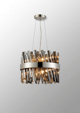 ORI8949PN_SM Orion 10 Light Ceiling Pendant Polished Nickel_Smoked