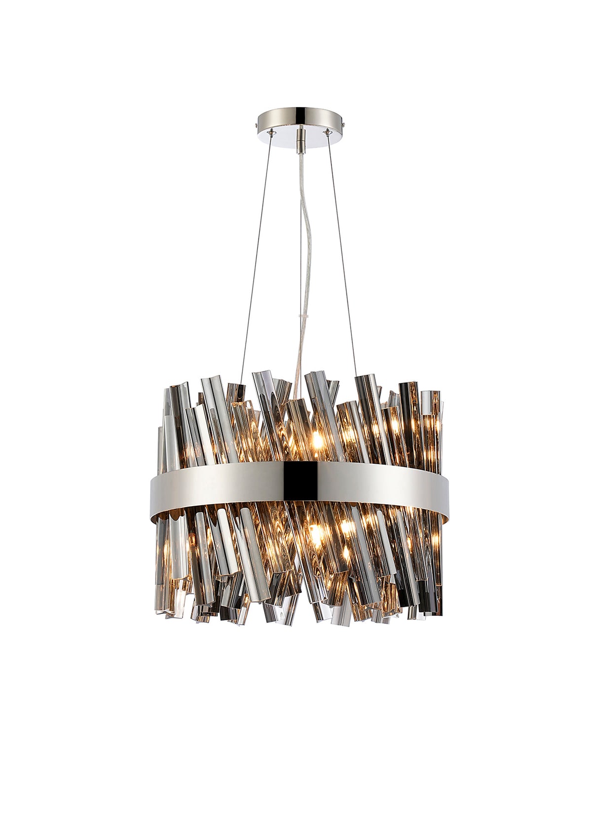 ORI8949PN_SM Orion 10 Light Ceiling Pendant Polished Nickel_Smoked