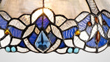 OSL4727 Osla 30cm Non-electric Shade in a Blue/Black/Amber/Grey/Clear Finish and Blue Crystal