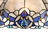 OSL4727 Osla 30cm Non-electric Shade in a Blue/Black/Amber/Grey/Clear Finish and Blue Crystal