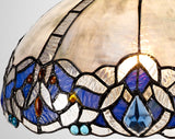 OSL4727 Osla 30cm Non-electric Shade in a Blue/Black/Amber/Grey/Clear Finish and Blue Crystal