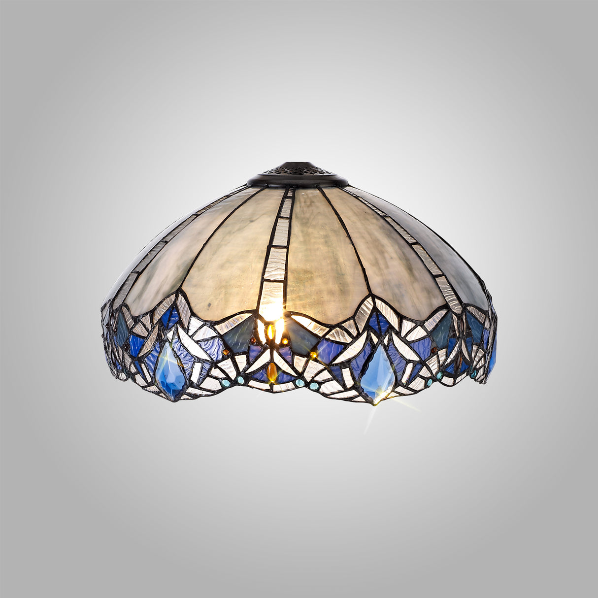 OSL5727 Osla 40cm Shade Only in a Blue/Black/Amber/Grey/Clear Finish and Blue Crystal