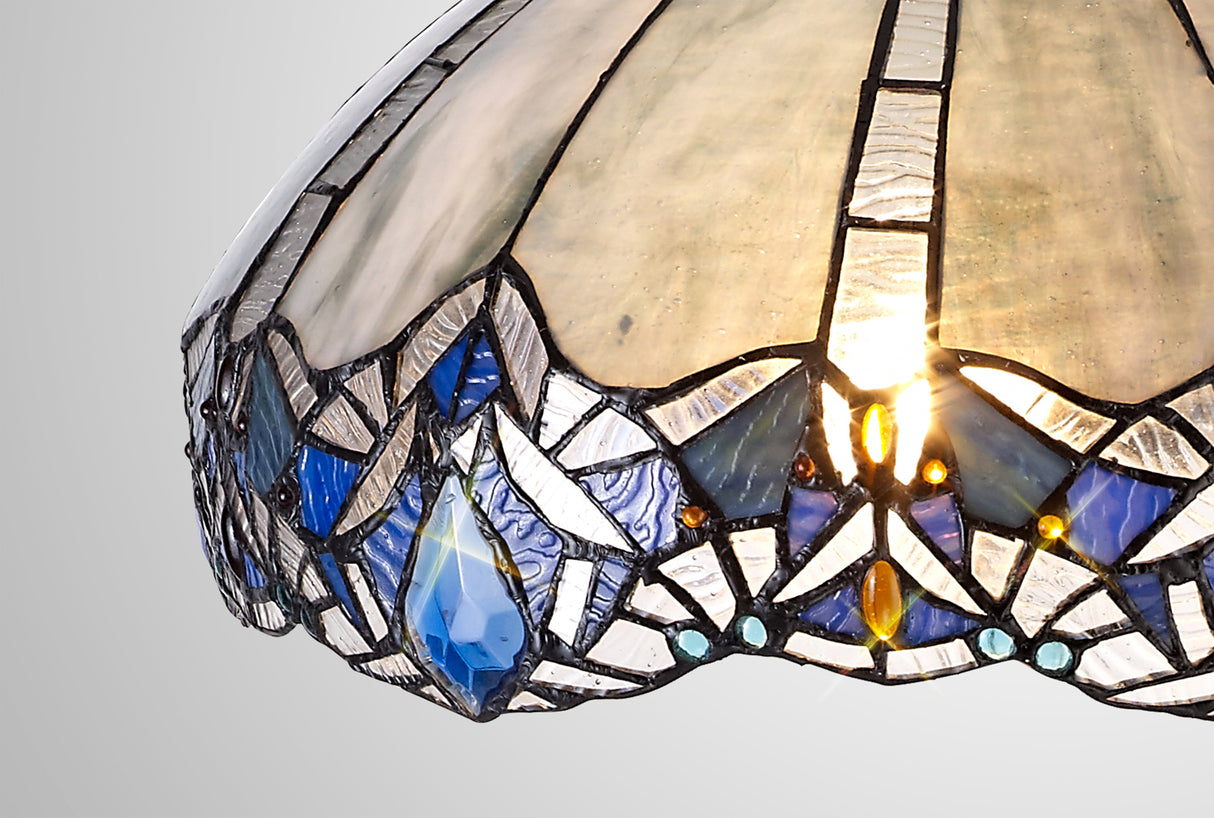 OSL5727 Osla 40cm Shade Only in a Blue/Black/Amber/Grey/Clear Finish and Blue Crystal