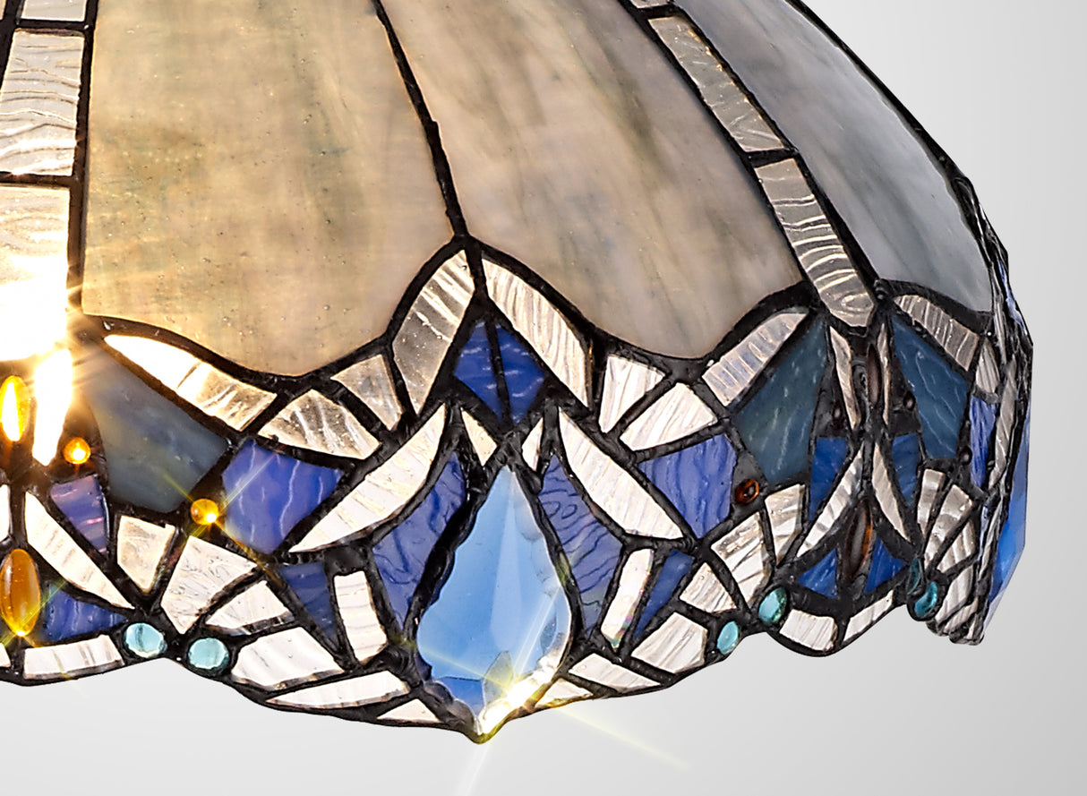 OSL5727 Osla 40cm Shade Only in a Blue/Black/Amber/Grey/Clear Finish and Blue Crystal