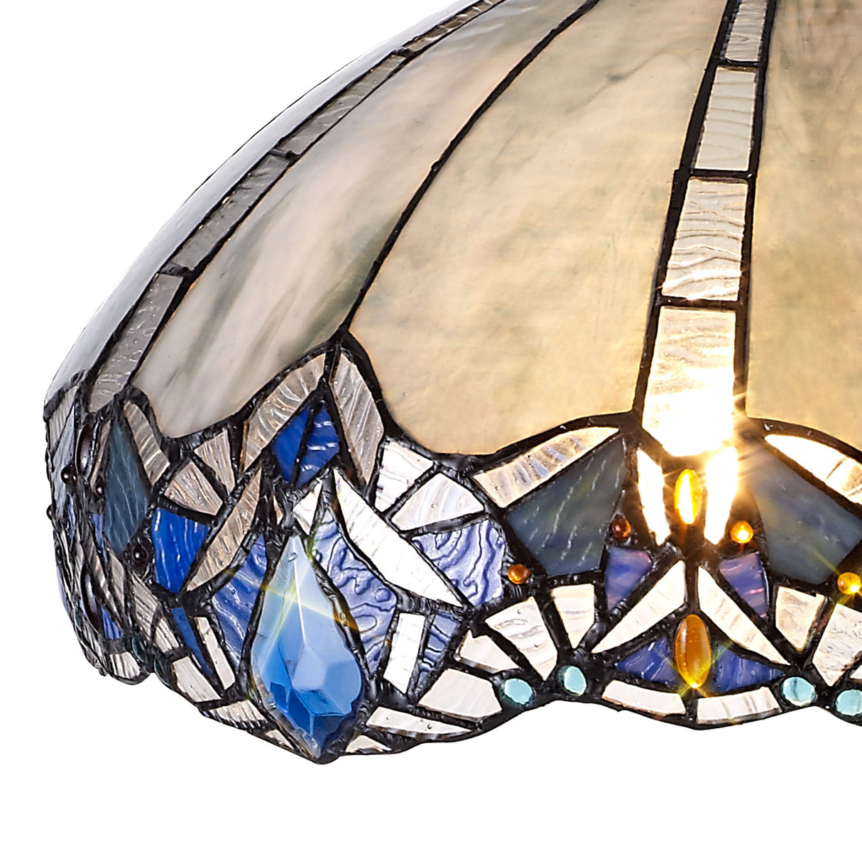 OSL5727 Osla 40cm Shade Only in a Blue/Black/Amber/Grey/Clear Finish and Blue Crystal