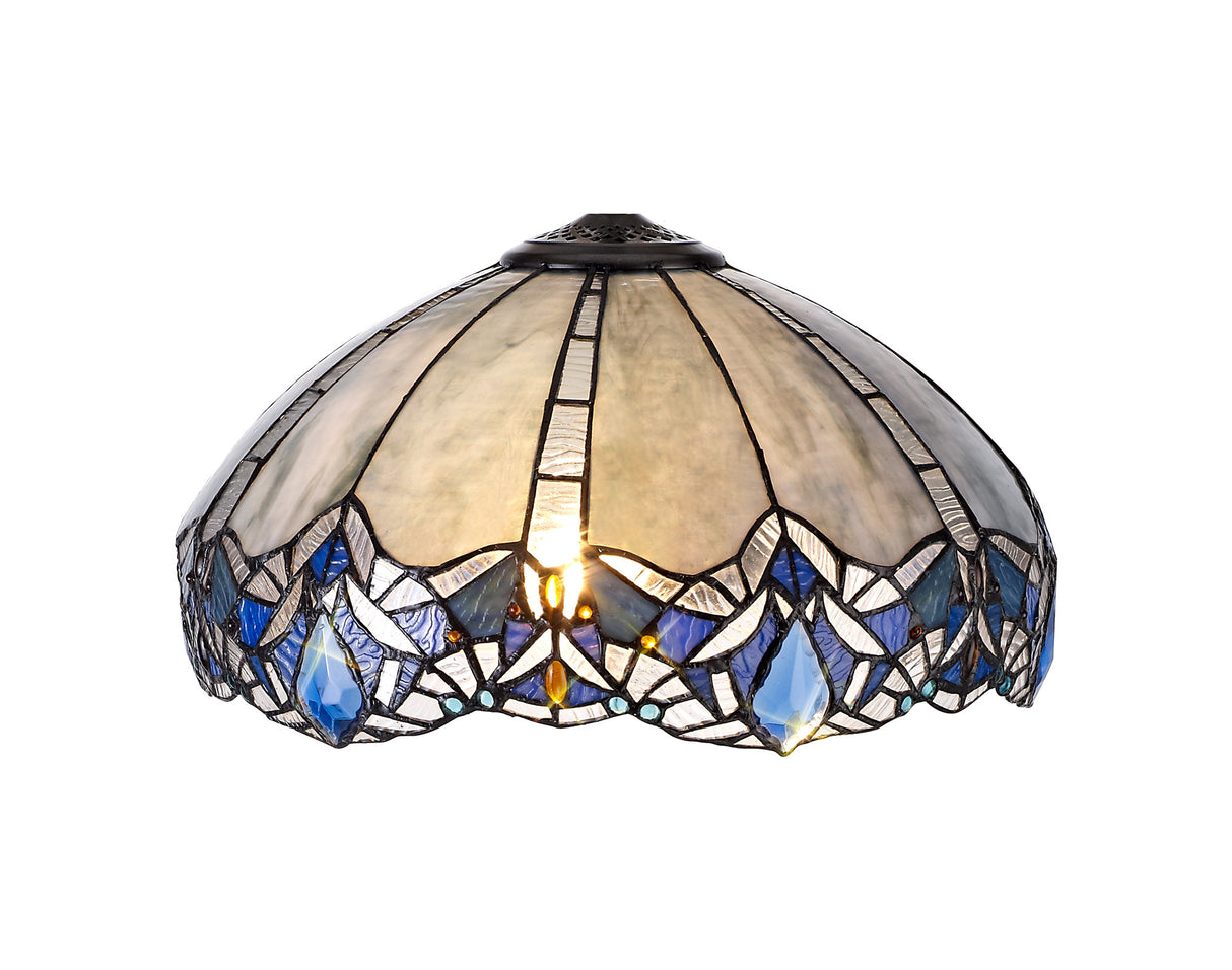 OSL5727 Osla 40cm Shade Only in a Blue/Black/Amber/Grey/Clear Finish and Blue Crystal