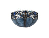 OSL6727 Osla 30cm Wall Lamp 2 Light in a Blue/Black/Amber/Grey/Clear Finish and Blue Crystal