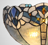 OSL6727 Osla 30cm Wall Lamp 2 Light in a Blue/Black/Amber/Grey/Clear Finish and Blue Crystal