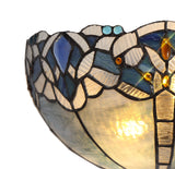 OSL6727 Osla 30cm Wall Lamp 2 Light in a Blue/Black/Amber/Grey/Clear Finish and Blue Crystal