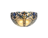 OSL6727 Osla 30cm Wall Lamp 2 Light in a Blue/Black/Amber/Grey/Clear Finish and Blue Crystal