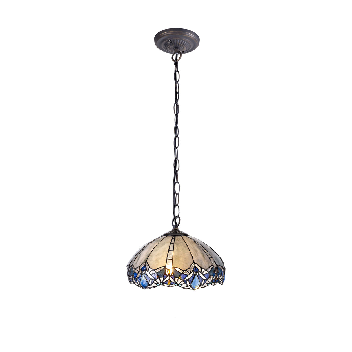 OSL5727 Osla 40cm Shade Only in a Blue/Black/Amber/Grey/Clear Finish and Blue Crystal