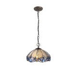 OSL5727 Osla 40cm Shade Only in a Blue/Black/Amber/Grey/Clear Finish and Blue Crystal