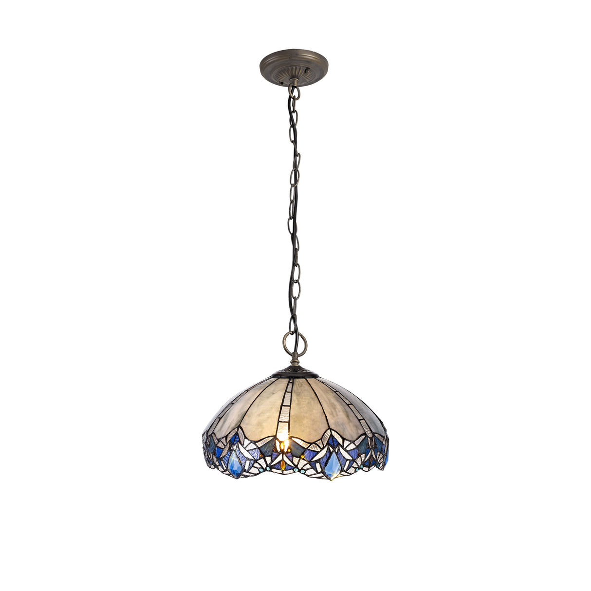 MAH9827 Mahasim Suspension Kit 3 Light in a Aged Antique Brass Finish