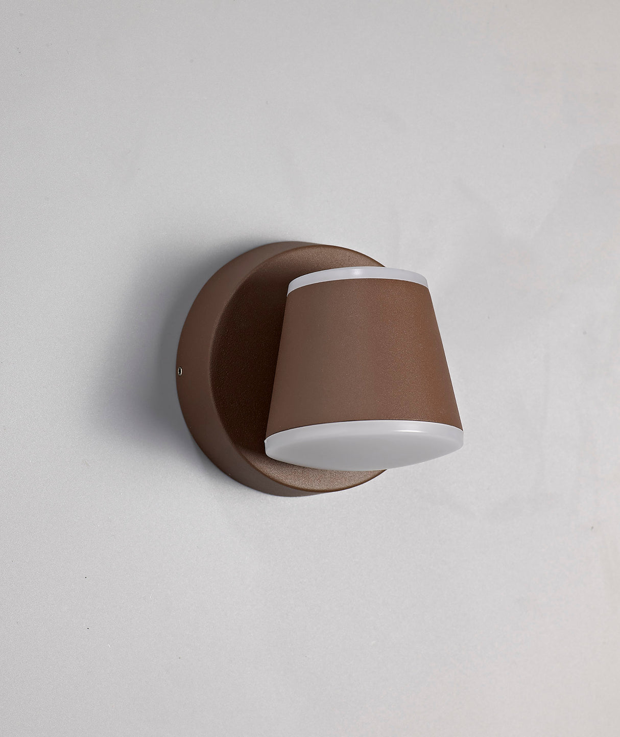 PIA7227 Piautos Wall Lamp 12W LED IP54 Indoor/Outdoor Use in a Dark Brown/Opal White Finish