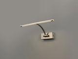 PIN2387 Pincoya Small 1 Arm Wall Lamp/Picture Light 6W LED in a Satin Nickel/Frosted Finish