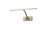 PIN2387 Pincoya Small 1 Arm Wall Lamp/Picture Light 6W LED in a Satin Nickel/Frosted Finish