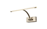 PIN2387 Pincoya Small 1 Arm Wall Lamp/Picture Light 6W LED in a Satin Nickel/Frosted Finish