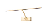 PIN3387 Pincoya Large 1 Arm Wall Lamp/Picture Light 10W LED in a Satin Nickel/Frosted Finish