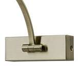 PIN3387 Pincoya Large 1 Arm Wall Lamp/Picture Light 10W LED in a Satin Nickel/Frosted Finish