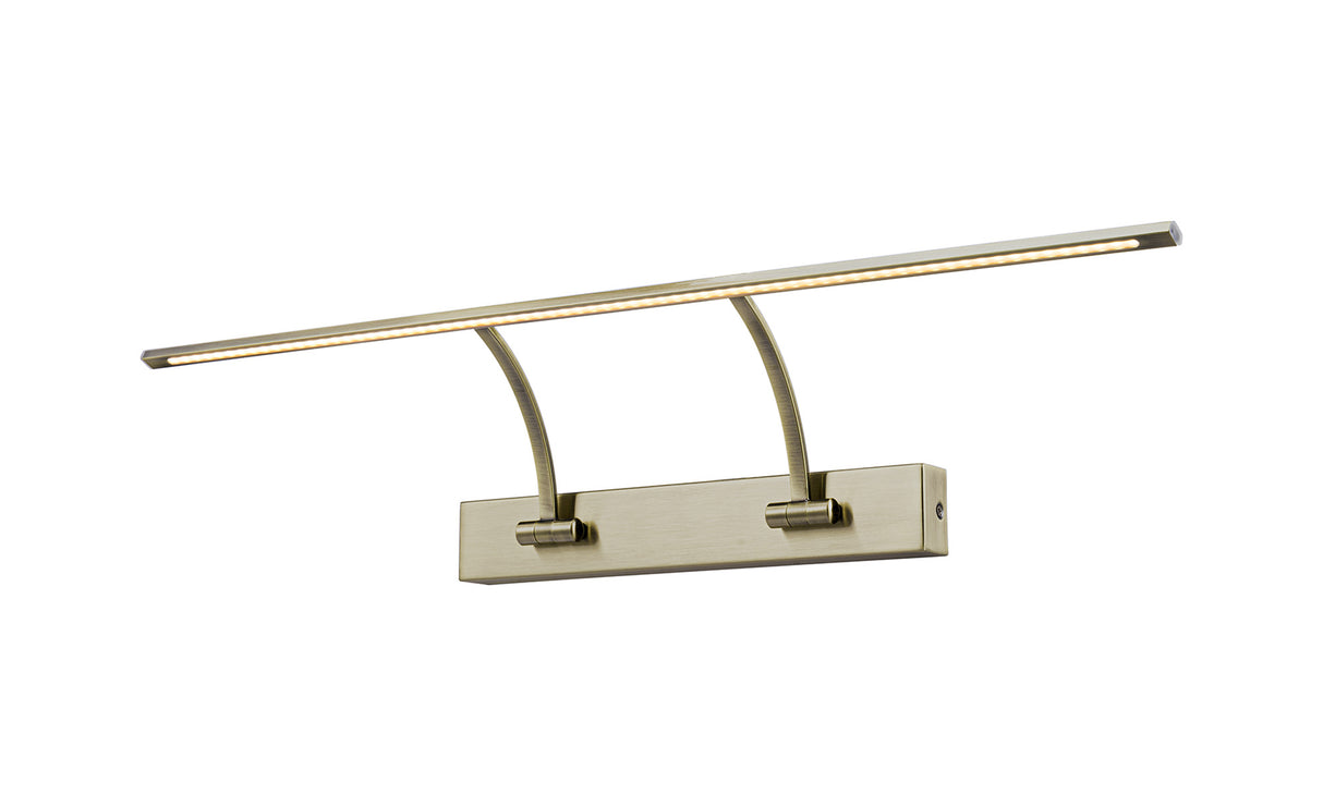 PIN4387 Pincoya Small 2 Arm Wall Lamp/Picture Light 14W LED in a Satin Nickel/Frosted Finish