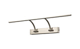 PIN4387 Pincoya Small 2 Arm Wall Lamp/Picture Light 14W LED in a Satin Nickel/Frosted Finish