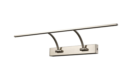 PIN4387 Pincoya Small 2 Arm Wall Lamp/Picture Light 14W LED in a Satin Nickel/Frosted Finish