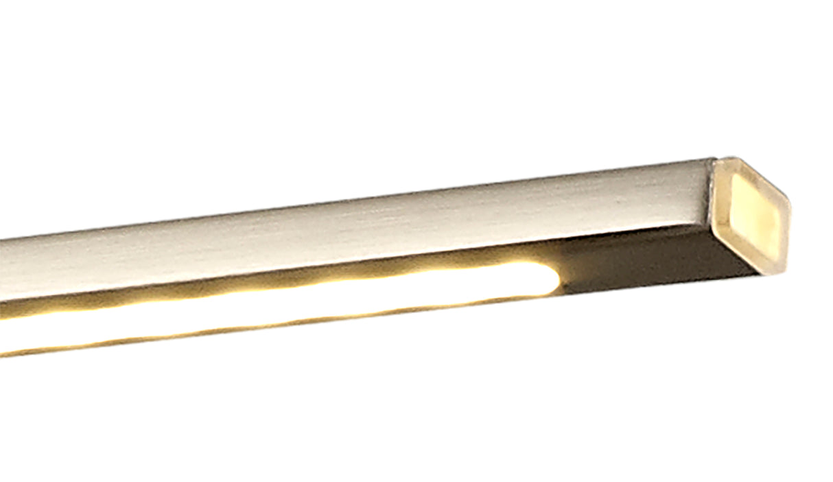 PIN4387 Pincoya Small 2 Arm Wall Lamp/Picture Light 14W LED in a Satin Nickel/Frosted Finish