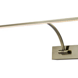 PIN5387 Pincoya Large 2 Arm Wall Lamp/Picture Light 16W LED in a Satin Nickel/Frosted Finish