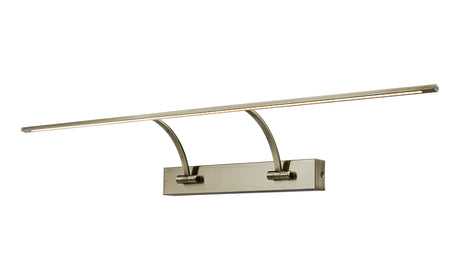 PIN5387 Pincoya Large 2 Arm Wall Lamp/Picture Light 16W LED in a Satin Nickel/Frosted Finish