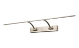 PIN5387 Pincoya Large 2 Arm Wall Lamp/Picture Light 16W LED in a Satin Nickel/Frosted Finish