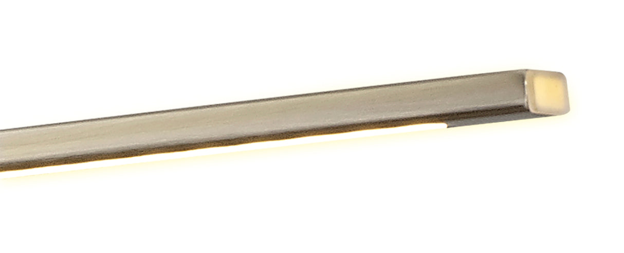 PIN5387 Pincoya Large 2 Arm Wall Lamp/Picture Light 16W LED in a Satin Nickel/Frosted Finish