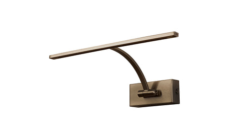 PIN6387 Pincoya Small 1 Arm Wall Lamp/Picture Light 6W LED in a Bronze/Frosted Finish