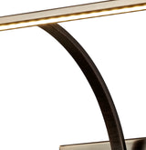 PIN7387 Pincoya Large 1 Arm Wall Lamp/Picture Light 10W LED in a Bronze/Frosted Finish