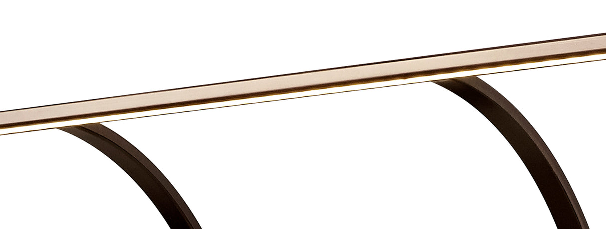 PIN8387 Pincoya Small 2 Arm Wall Lamp/Picture Light 14W LED in a Bronze/Frosted Finish