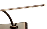 PIN8387 Pincoya Small 2 Arm Wall Lamp/Picture Light 14W LED in a Bronze/Frosted Finish