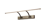 PIN8387 Pincoya Small 2 Arm Wall Lamp/Picture Light 14W LED in a Bronze/Frosted Finish