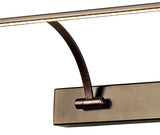 PIN9387 Pincoya Large 2 Arm Wall Lamp/Picture Light 16W LED in a Bronze/Frosted Finish