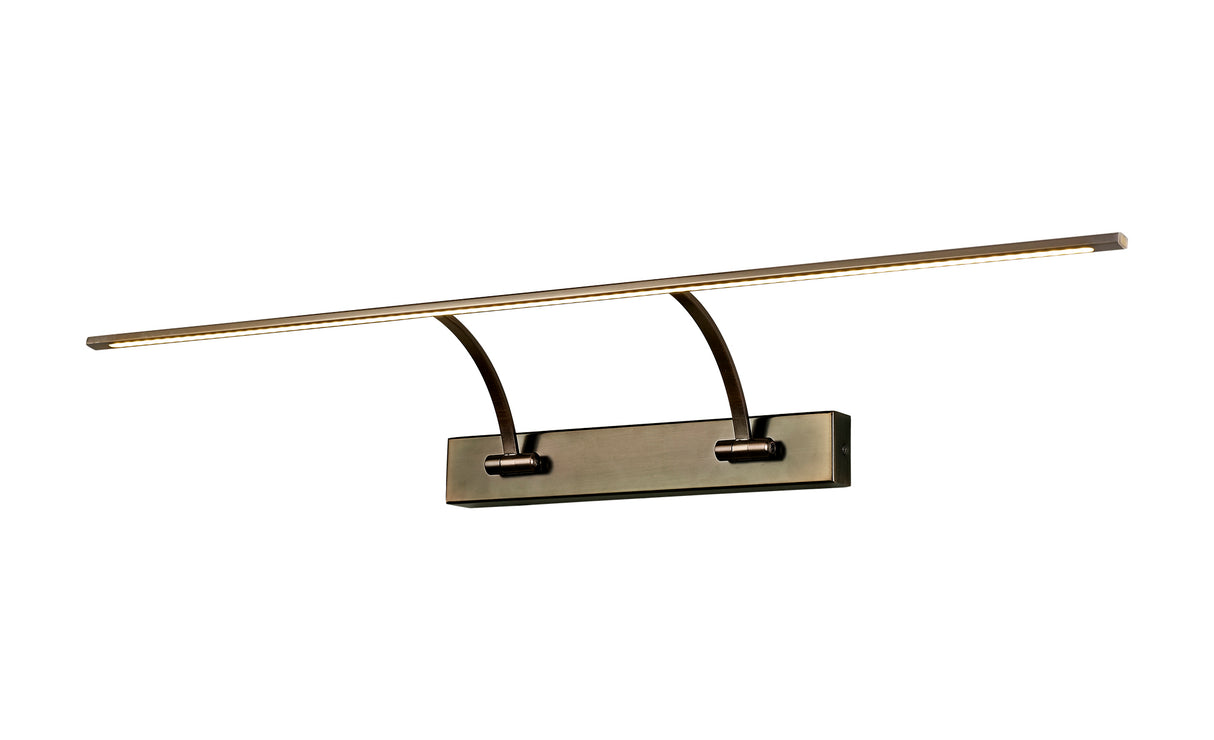 PIN9387 Pincoya Large 2 Arm Wall Lamp/Picture Light 16W LED in a Bronze/Frosted Finish