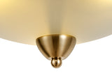 POL3577 Polaris Semi-Flush Ceiling 3 Light in a Antique Brass/Frosted White Finish