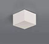 POL2837 Pollux Surface Square Spotlight 9cm 10W LED in a Sand White/Frosted White Finish