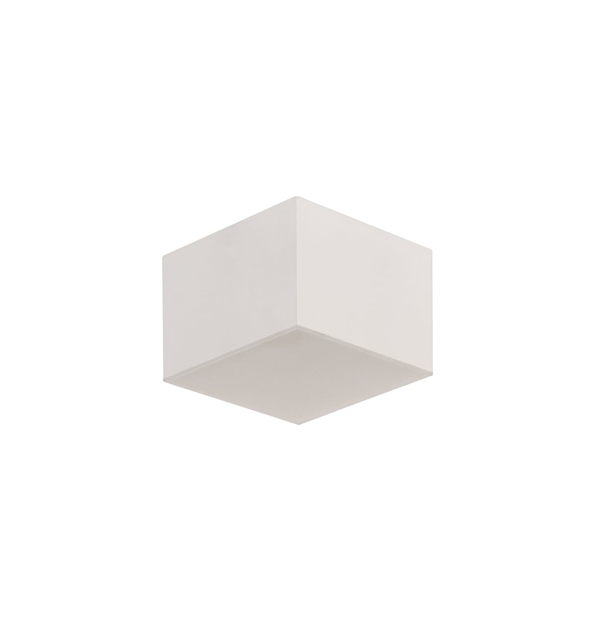 POL2837 Pollux Surface Square Spotlight 9cm 10W LED in a Sand White/Frosted White Finish