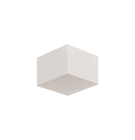 POL2837 Pollux Surface Square Spotlight 9cm 10W LED in a Sand White/Frosted White Finish