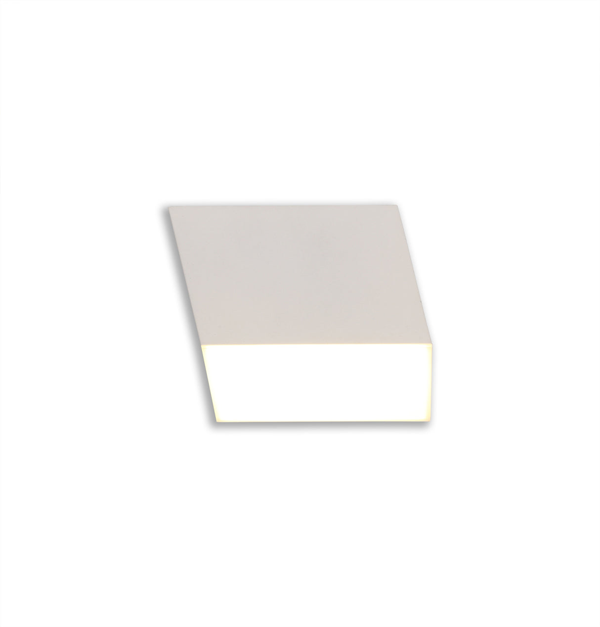 POL2837 Pollux Surface Square Spotlight 9cm 10W LED in a Sand White/Frosted White Finish