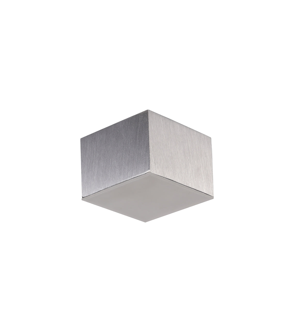 POL3837 Pollux Surface Square Spotlight 9cm 10W LED in a Satin Alum./Frosted White Finish