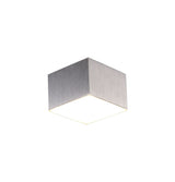 POL3837 Pollux Surface Square Spotlight 9cm 10W LED in a Satin Alum./Frosted White Finish