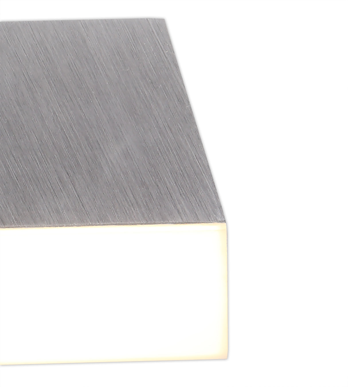 POL3837 Pollux Surface Square Spotlight 9cm 10W LED in a Satin Alum./Frosted White Finish